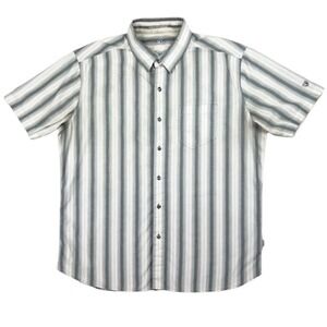 Kuhl‎ The Bohemian Shirt Mens Medium Button Front Short Sleeve Striped 7566
